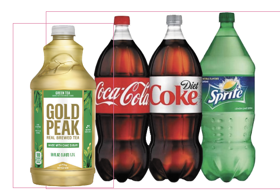 Coke 2 Liter Full Line OR Gold Peak 59 Fl.Oz.